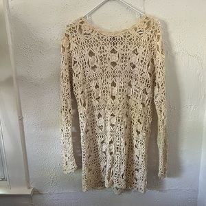 Vintage crochet mini dress